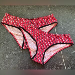 2/$15: Victoria’s Secret - Red Penguin, Low-Rise Hiphugger  
2 pair, Size Medium